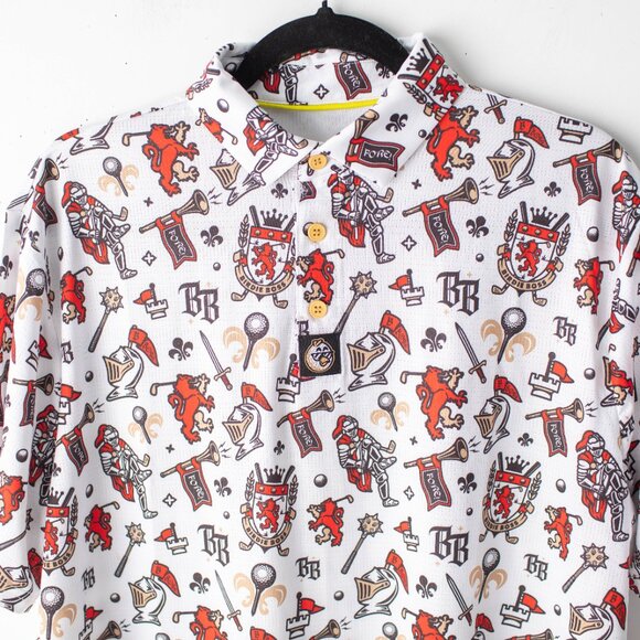 Birdie Boss Polo Shirt Men's XL White Sir Shanksalot Performance Golf - Picture 3 of 11